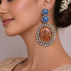 sabyasachi inspired coloured stone earrings