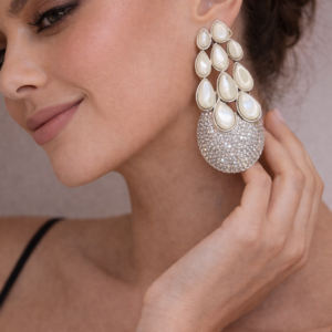 pearl silve earrings