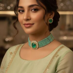 aqua noor choker set