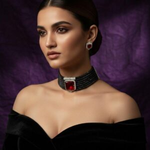 Highbury elegante ruby choker set